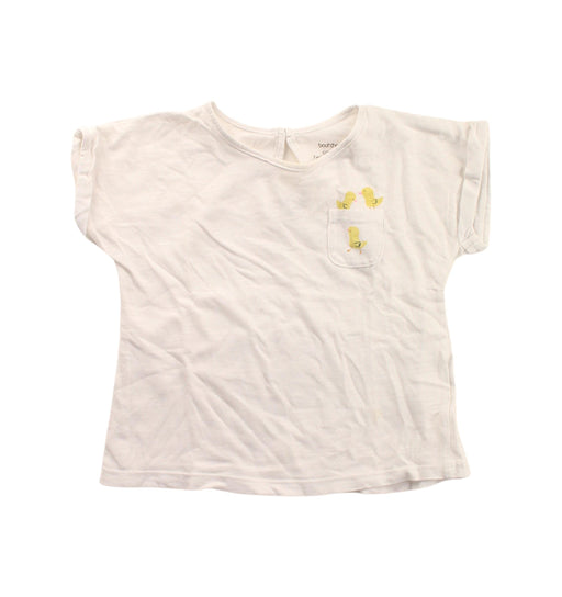 A White Short Sleeve Tops from Bout'Chou in size 12-18M for girl. (Front View)