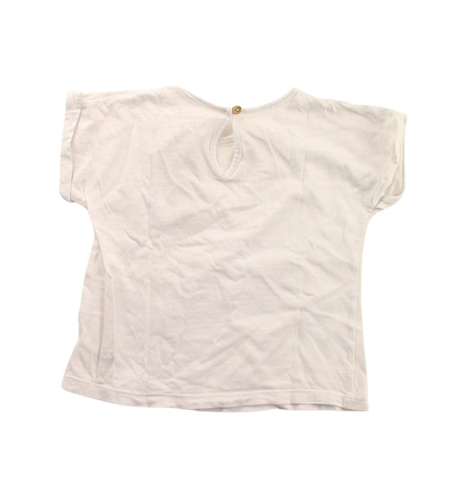 A White Short Sleeve Tops from Bout'Chou in size 12-18M for girl. (Back View)