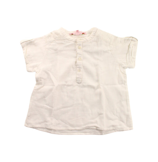 A White Short Sleeve Tops from Bonpoint in size 12-18M for girl. (Front View)