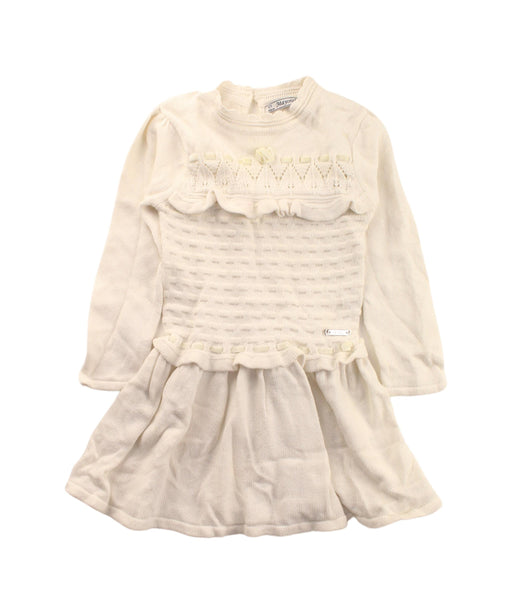 A White Sweater Dresses from Mayoral in size 2T for girl. (Front View)