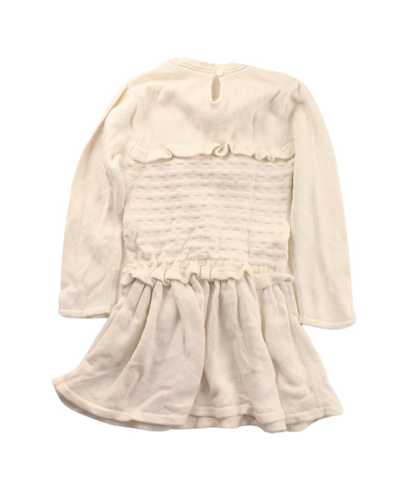 A White Sweater Dresses from Mayoral in size 2T for girl. (Back View)