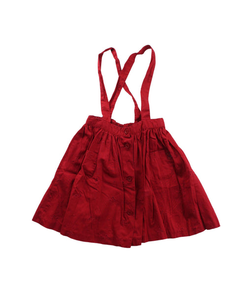 A Red Overall Dresses from Jacadi in size 4T for girl. (Front View)