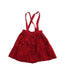 A Red Overall Dresses from Jacadi in size 4T for girl. (Front View)