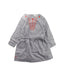 A Grey Long Sleeve Dresses from Château de Sable in size 4T for girl. (Front View)