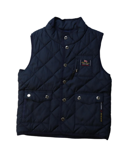 A Navy Outerwear Vests from Nicholas & Bears in size 12-18M for girl. (Front View)
