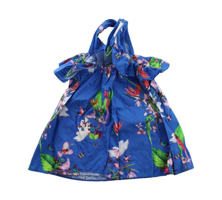 A Blue Sleeveless Dresses from Baker by Ted Baker in size 12-18M for girl. (Back View)