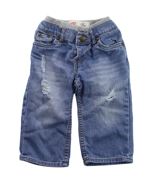 A Blue Jeans from Levi's in size 6-12M for boy. (Front View)