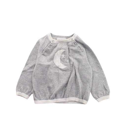 A Grey Pants Sets from The Little White Company in size 6-12M for girl. (Front View)