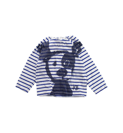 A Blue Long Sleeve Tops from Petit Bateau in size 2T for boy. (Front View)