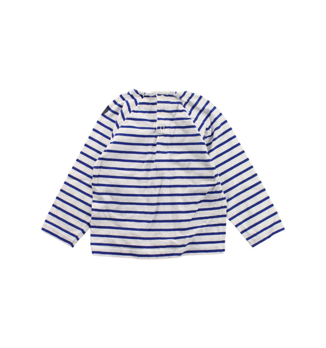 A Blue Long Sleeve Tops from Petit Bateau in size 2T for boy. (Back View)