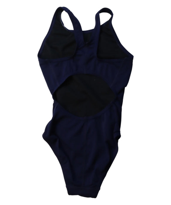 A Navy Swimsuits from TYR in size 7Y for girl. (Back View)