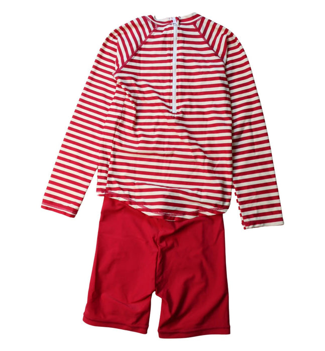 A Red Swim Sets from Kuling in size 6T for girl. (Back View)