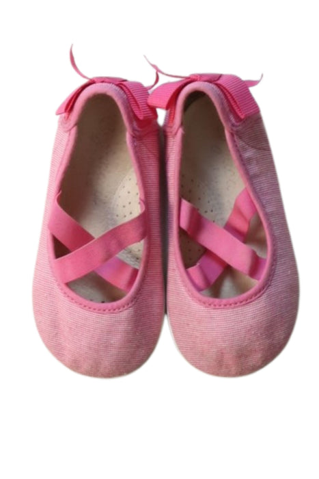 A Pink Flats from Jacadi in size 18-24M for girl. (Back View)