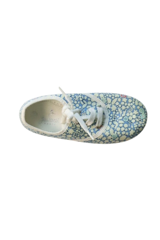 A Blue Sneakers from Jacadi in size 4T for girl. (Front View)