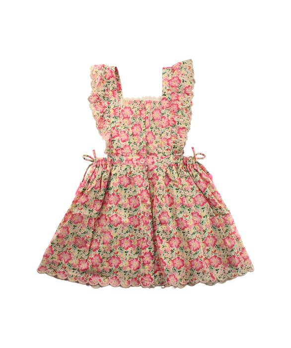 A Pink Sleeveless Dresses from Louise Misha in size 2T for girl. (Back View)