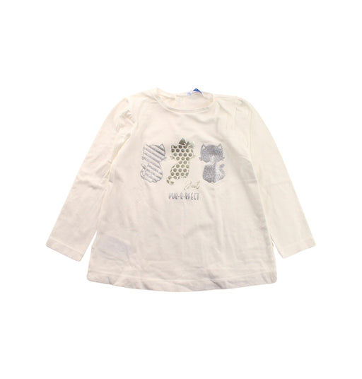 A White Long Sleeve T Shirts from Mayoral in size 3T for girl. (Front View)