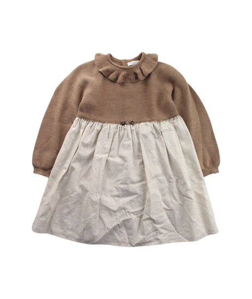 A Brown Long Sleeve Dresses from Wedoble in size 3T for girl. (Front View)