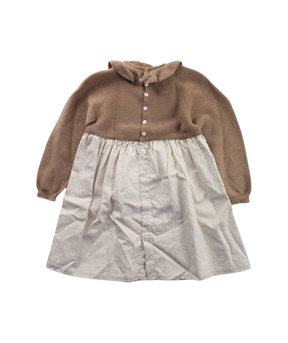 A Brown Long Sleeve Dresses from Wedoble in size 3T for girl. (Back View)