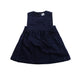 A Blue Sleeveless Dresses from Petit Bateau in size 3T for girl. (Front View)