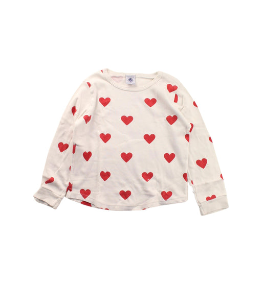 A Red Pyjama Sets from Petit Bateau in size 4T for girl. (Front View)