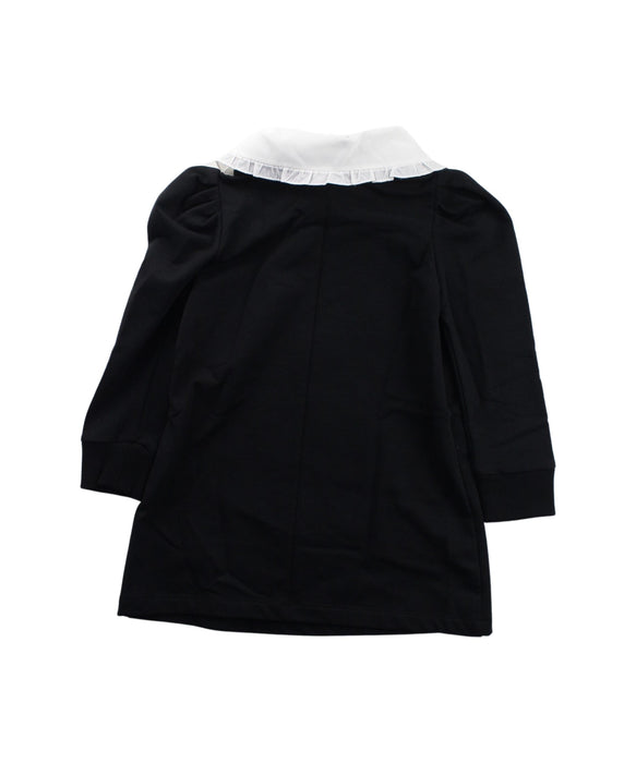 A Black Long Sleeve Dresses from Monnalisa in size 4T for girl. (Back View)