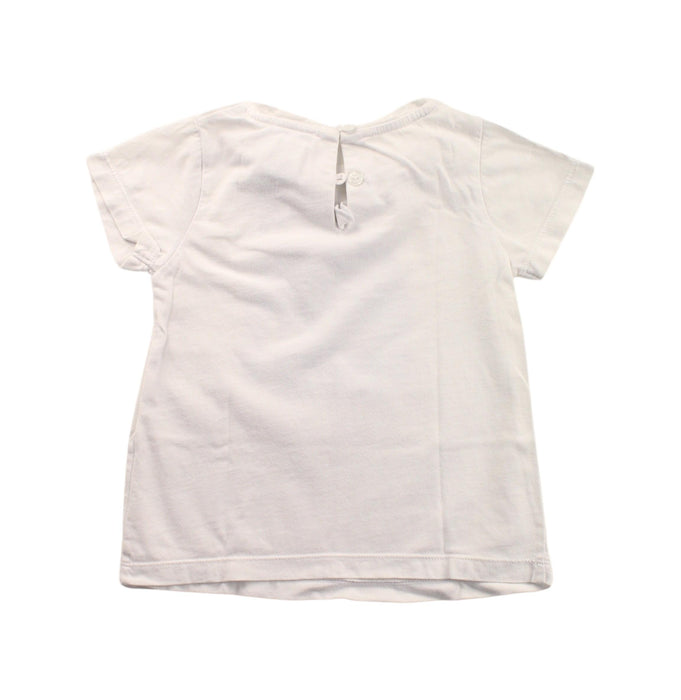 A White Short Sleeve T Shirts from Jacadi in size 3T for girl. (Back View)