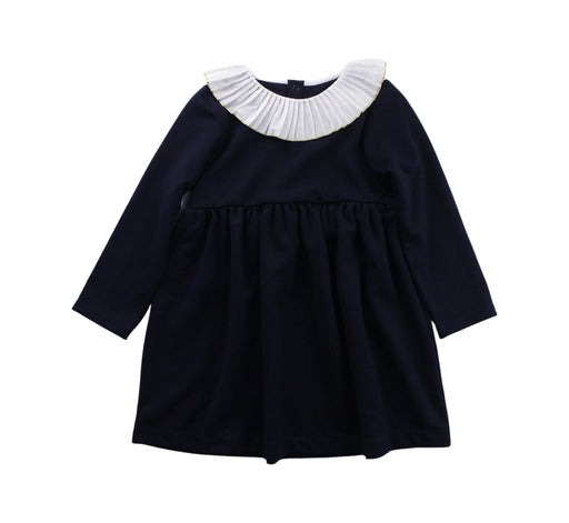 A Blue Long Sleeve Dresses from Jacadi in size 3T for girl. (Front View)