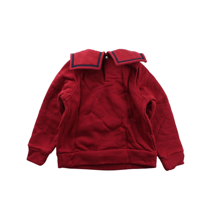 A Red Crewneck Sweatshirts from Jacadi in size 4T for girl. (Back View)