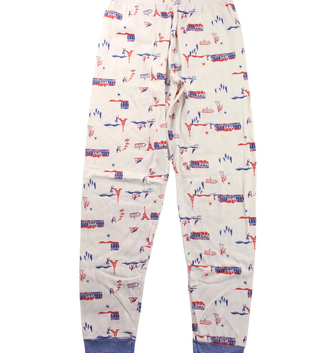 A White Pyjama Sets from Petit Bateau in size 12Y for boy. (Back View)
