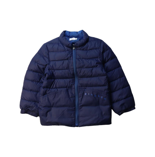 A Navy Puffer/Quilted Jackets from Kingkow in size 18-24M for neutral. (Front View)