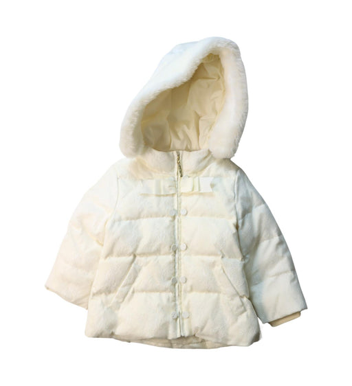 A White Puffer/Quilted Jackets from Nicholas & Bears in size 2T for girl. (Front View)