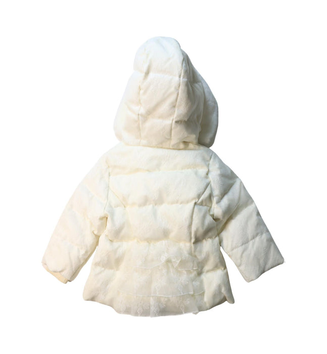 A White Puffer/Quilted Jackets from Nicholas & Bears in size 2T for girl. (Back View)