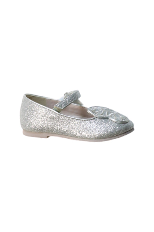 A Silver Flats from Sophia Webster in size 18-24M for girl. (Front View)