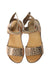 A Gold Sandals from Babywalker in size 5T for girl. (Back View)