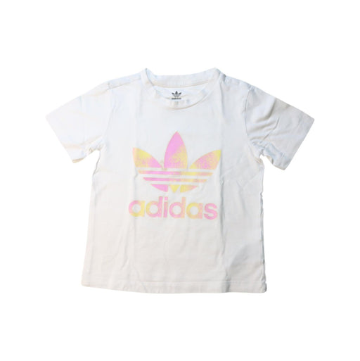 A Multicolour Short Sleeve T Shirts from Adidas in size 5T for girl. (Front View)
