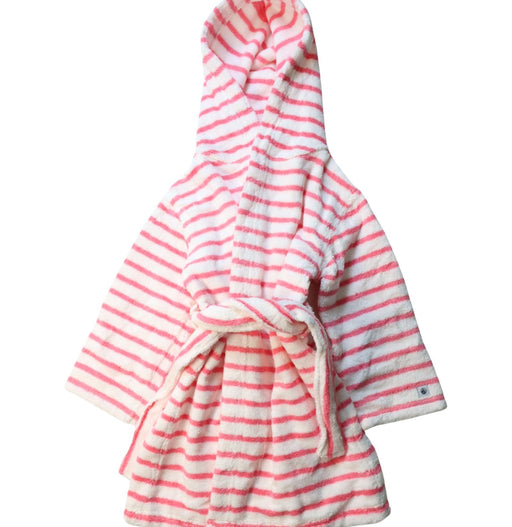 A Pink Bathrobes from Petit Bateau in size 4T for neutral. (Front View)