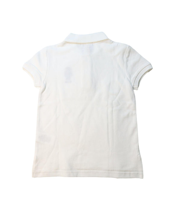 A White Short Sleeve Polos from Polo Ralph Lauren in size 6T for girl. (Back View)