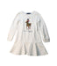 A White Long Sleeve Dresses from Polo Ralph Lauren in size 4T for girl. (Front View)
