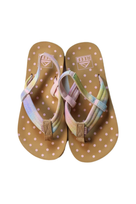 A Multicolour Flip Flops from Reef in size 5T for girl. (Back View)