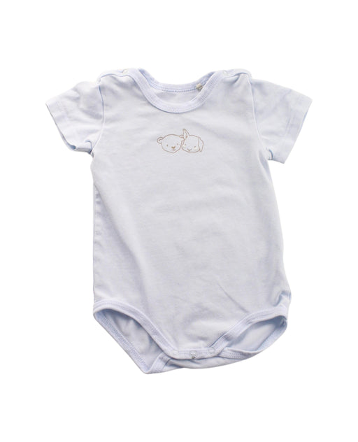 A Blue Short Sleeve Bodysuits from Kanz in size 3-6M for neutral. (Front View)