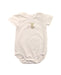 A White Short Sleeve Bodysuits from Kanz in size 0-3M for neutral. (Front View)