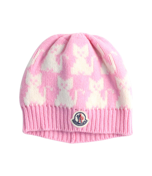 A Pink Beanies from Moncler in size O/S for girl. (Front View)