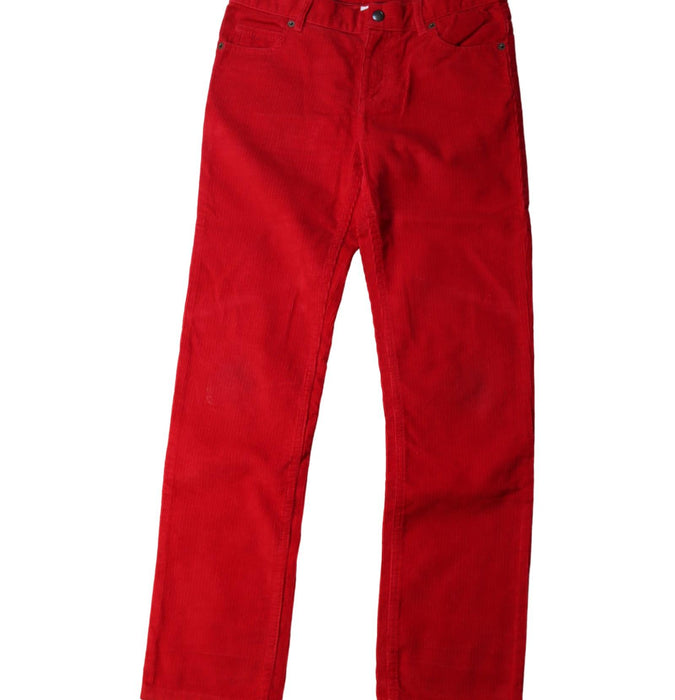 A Red Casual Pants from Petit Bateau in size 10Y for girl. (Front View)