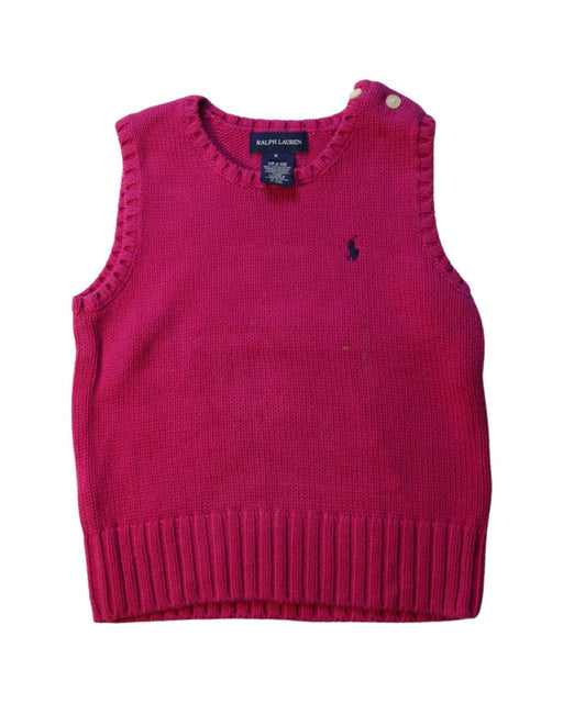 A Pink Short Sleeve Tops from Ralph Lauren in size 6T for girl. (Front View)
