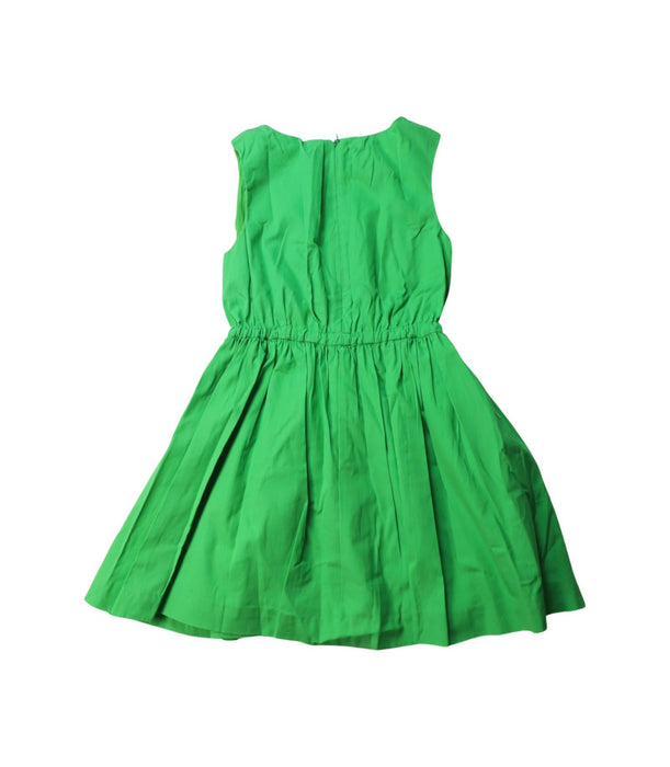A Green Sleeveless Dresses from Jacadi in size 6T for girl. (Back View)