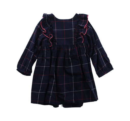 A Blue Long Sleeve Dresses from Jacadi in size 3T for girl. (Front View)