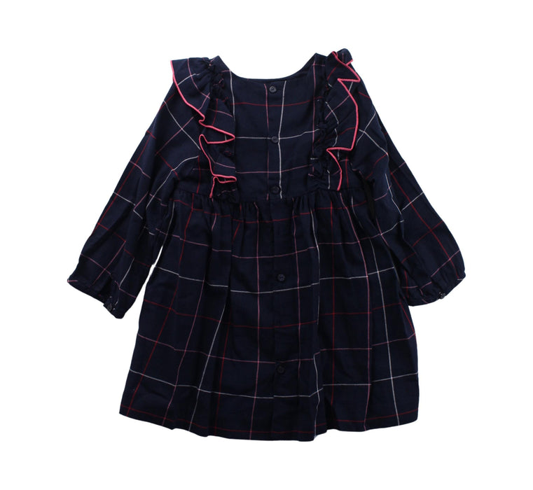 A Blue Long Sleeve Dresses from Jacadi in size 3T for girl. (Back View)