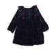 A Blue Long Sleeve Dresses from Jacadi in size 3T for girl. (Back View)