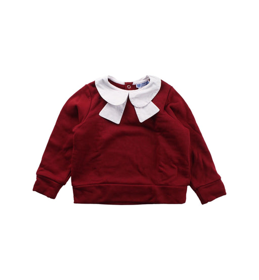 A Red Crewneck Sweatshirts from Jacadi in size 3T for girl. (Front View)