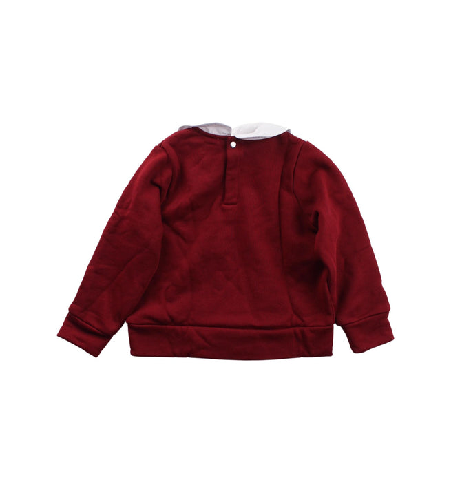 A Red Crewneck Sweatshirts from Jacadi in size 3T for girl. (Back View)